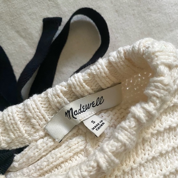 Madewell Cream Sweater with Black Detail - Picture 7 of 7